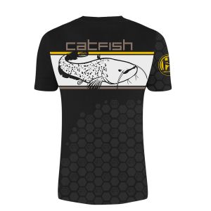 HOTSPOT DESIGN T-shirt Linear Catfish, L, schwarz-gelb, 010003603 _010003603