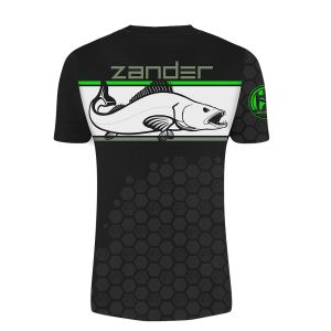 HOTSPOT DESIGN T-shirt Linear Zander, XXL, black-green, 010003705 _010003705