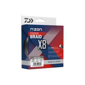 DAIWA N‘ZON X8 BRAID, 150m, 0,12mm, 8.5kg / 18,74lbs, grey, Braided cord, 12410-112