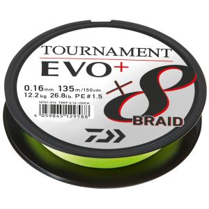 DAIWA Tournament x8 Braid EVO+, chartreuse, Angelschnur geflochten _12761-008-00
