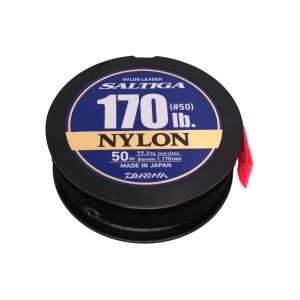 DAIWA SALTIGA NYLON LEADER, 50m, 1,17mm, 77.1kg / 169,98lbs, transparent, Leader Fishing Line, 12957-511