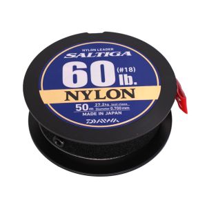 DAIWA SALTIGA NYLON LEADER, 50m, 0,7mm, 27.2kg / 59,97lbs, transparent, Leader Fishing Line, 12957-570