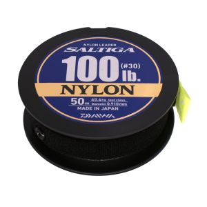 DAIWA SALTIGA NYLON LEADER, 50m, 0,91mm, 45.4kg / 100,09lbs, transparent, Leader Fishing Line, 12957-591