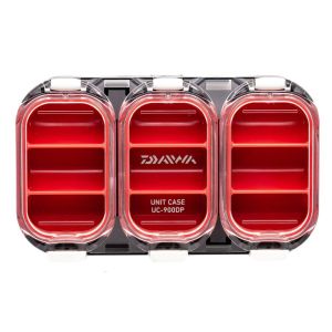 DAIWA SMALL PARTS BOX WATERPROOF, 9 compartments, 11x6,5x1,8cm, red, 14413-905