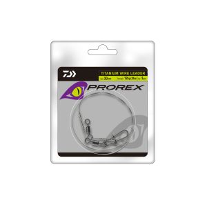 DAIWA PROREX TITANIUM STEEL LEAD, 0,3m, 18kg / 39,68lbs, With Swivel And Carabiner, 17925-818