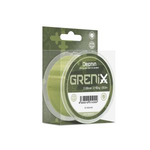 DELPHIN GRENIX, 250m, 0,18mm, 2.4kg / 5,29lbs, green, Monofilament spinning and feeder fishing line, 101004410