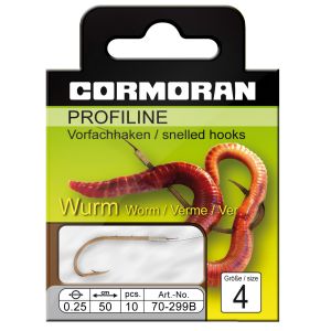 CORMORAN PROFILINE WORM HOOK, M299B, 50cm, 70-299B025-4