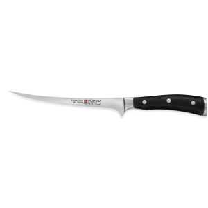 WÜSTHOF Classic Ikon, Blade length: 18cm, black, Filleting knife, 60-4626 