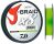 DAIWA J-BRAID X8, 1500m, chartreuse, 8-fach geflochtene Angelschnur _12750-206-00